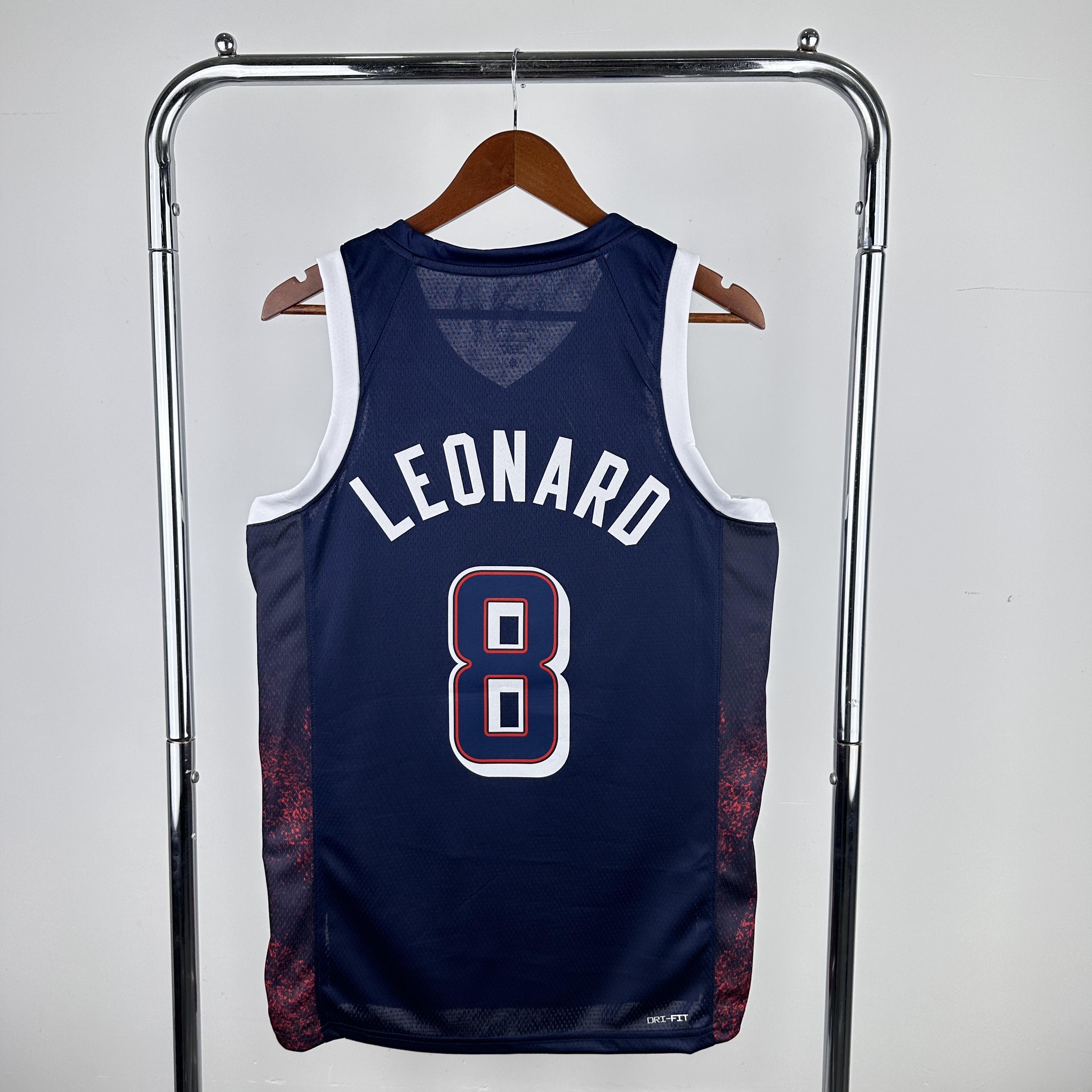 2024 Olympic USA #8 Leonard Blue Nike NBA Jersey->->
